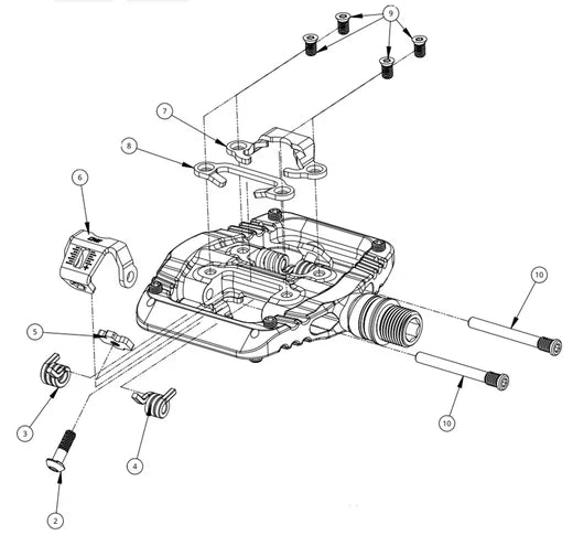 Clip Pedal Exploded View & Parts list